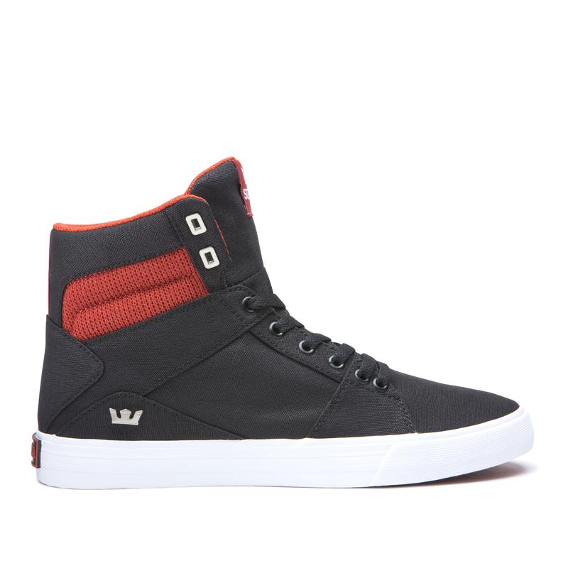 Supra ALUMINUM Sneaker High Damen Schwarz / Rot Sale BUGOL8527